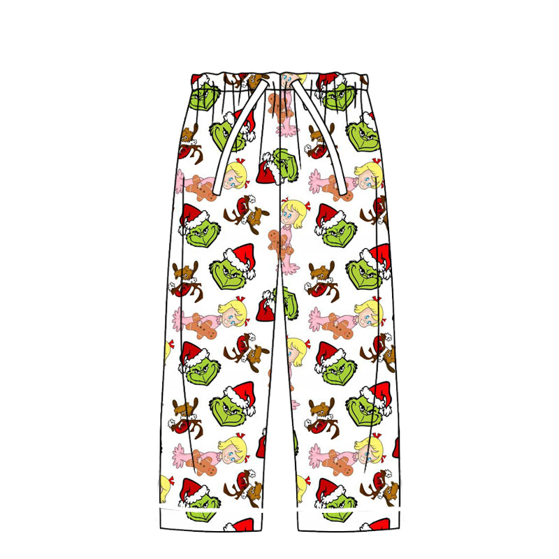 preorder P0541 Christmas green face adult woman pants