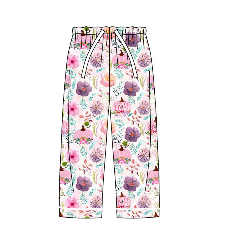 preorder P0544 on October we wear pink pumpkin flowers adult pants