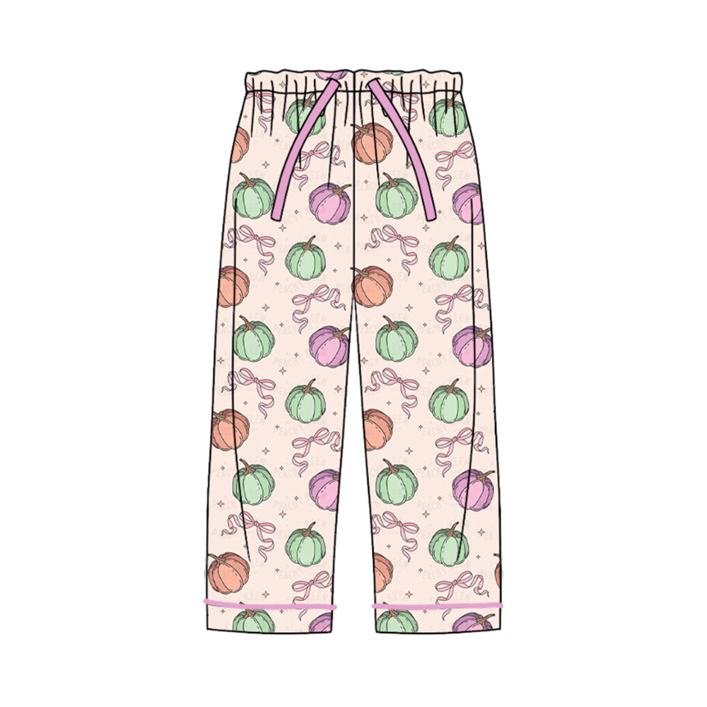 preorder P0551 Autumn colorful pumpkin purple adult pants