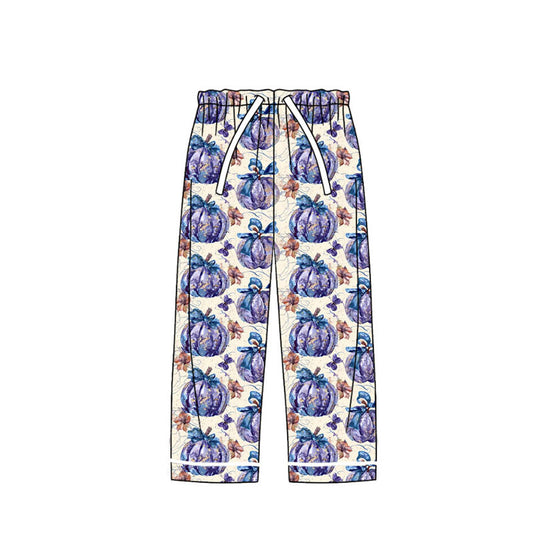 preorder P0599 purple pumpkin flowers adult women pants