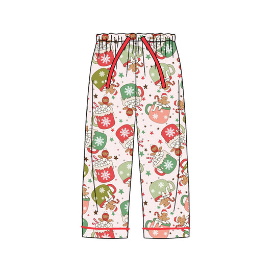 preorder P0601 Christmas gingerbread man red adult pants women pants