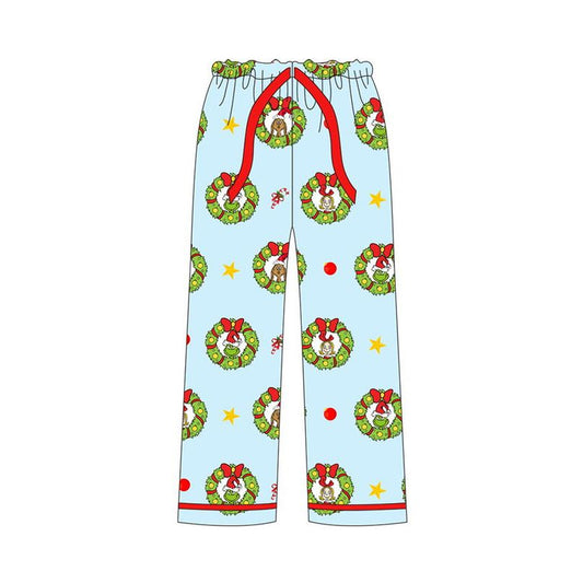 preorder P0613 Christmas green face adult man pants