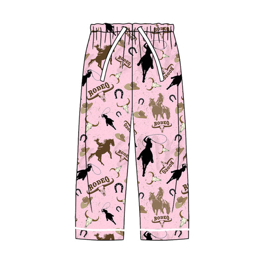 preorder P0619 Western rodeo pink adult women pants