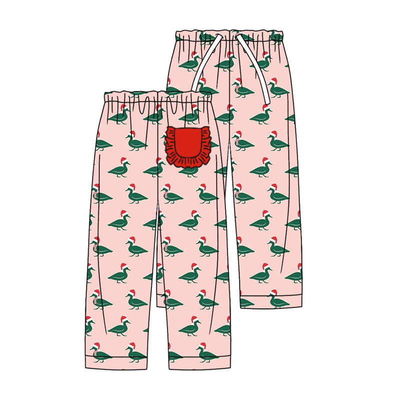 preorder P0637 Christmas mallard duck hat pink adult women pants