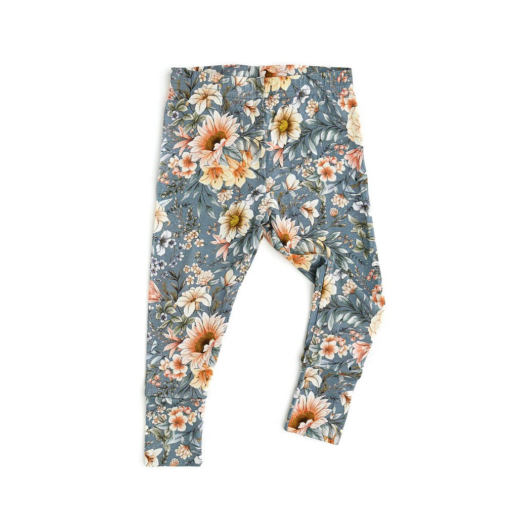 preorder P0639 colorful flowers blue girls pants