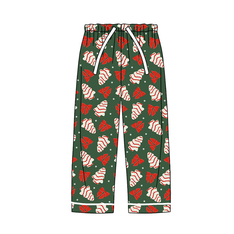 preorder P0645 Christmas tis the cake green adult women pants