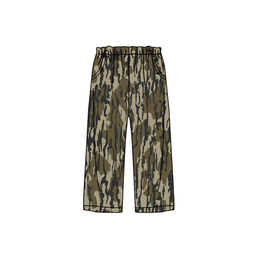 preorder P0654 dark green camo adult women pants