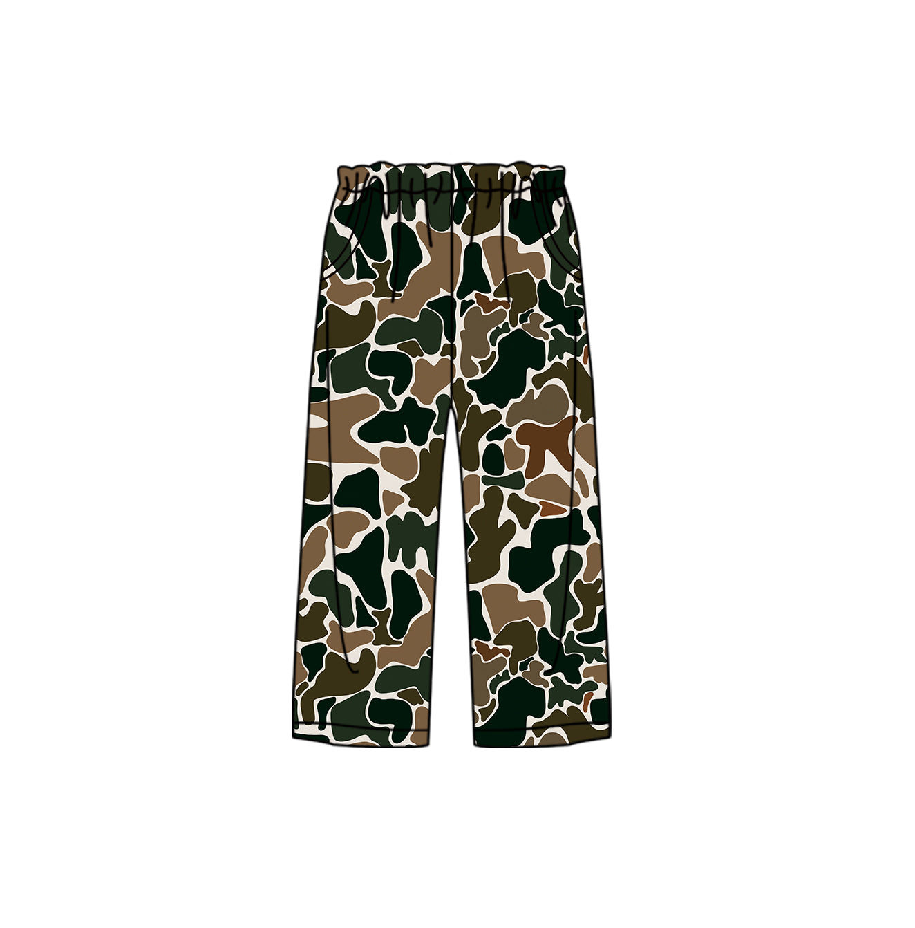 preorder P0655 dark brown camo adult women pants