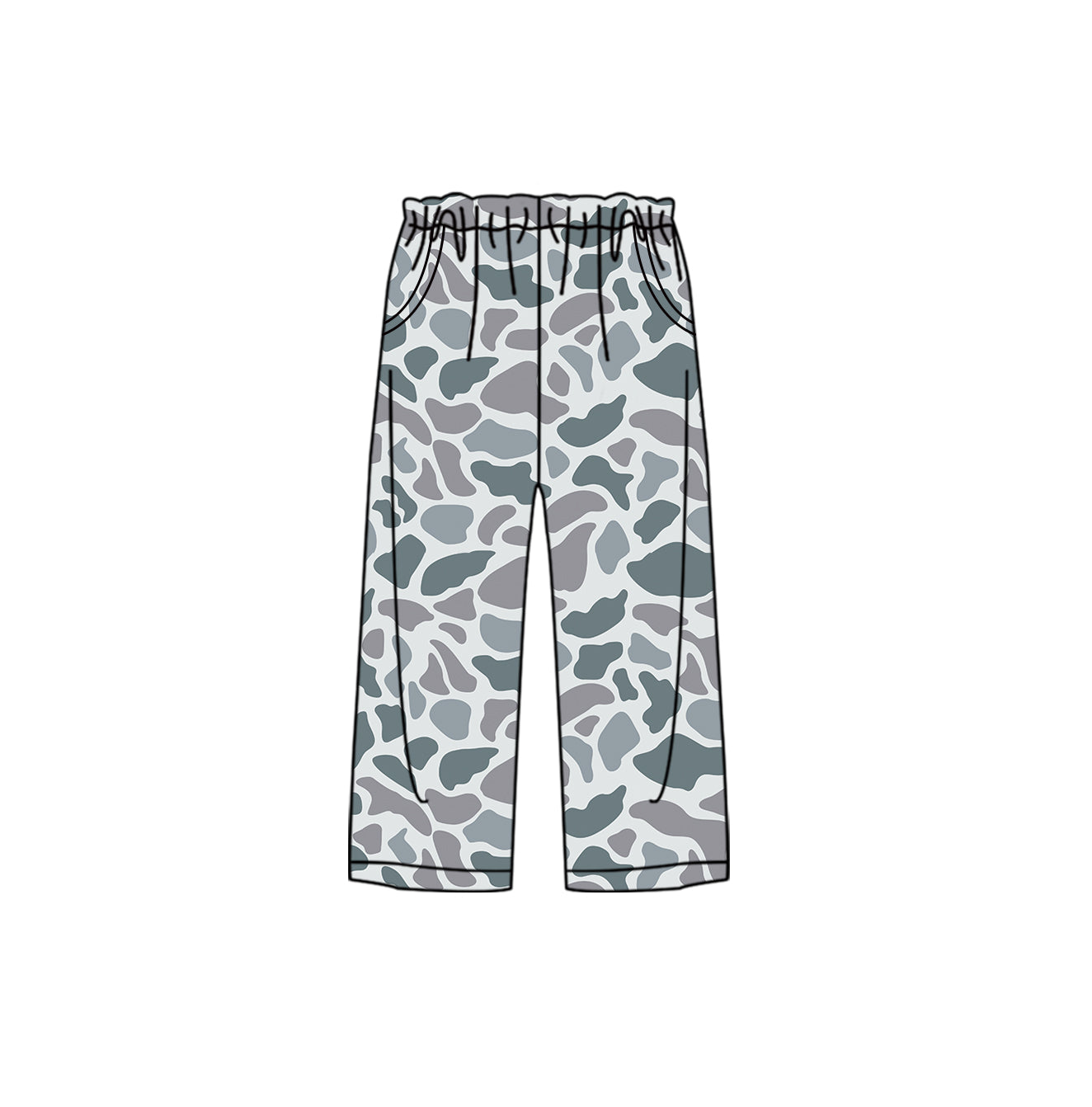 preorder P0656 grey camo adult women pants