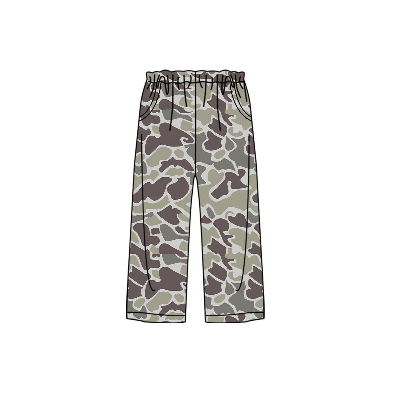 preorder P0657 dark grey camo adult women pants