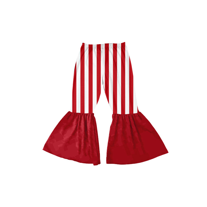 preorder P0666 Christmas red striped pants girls pants