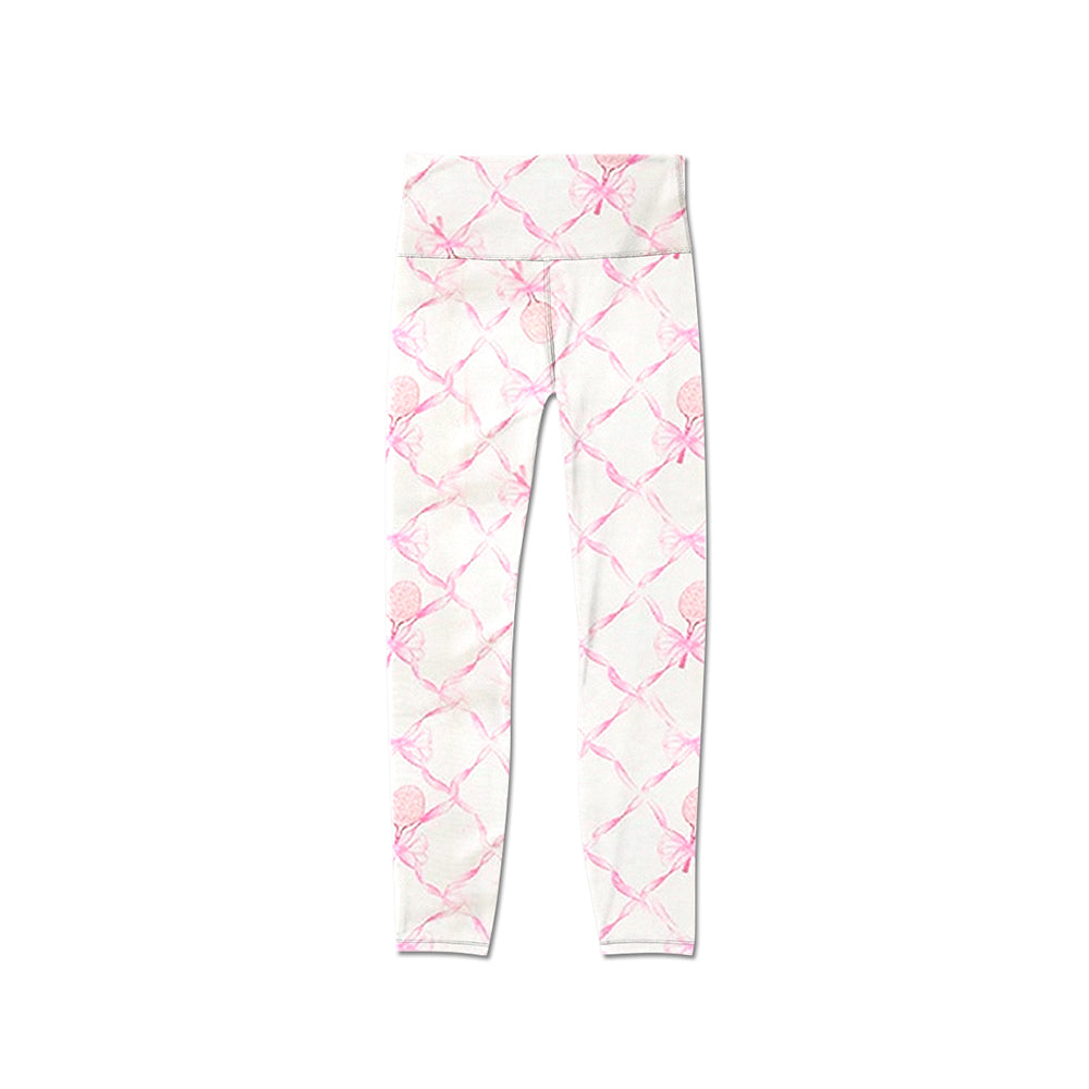 preorder P0716 pink bows tennis racket girls yoga pants