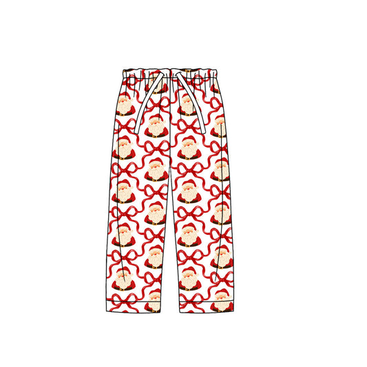 preorder P0787  Christmas Santa bows red adult woman pants