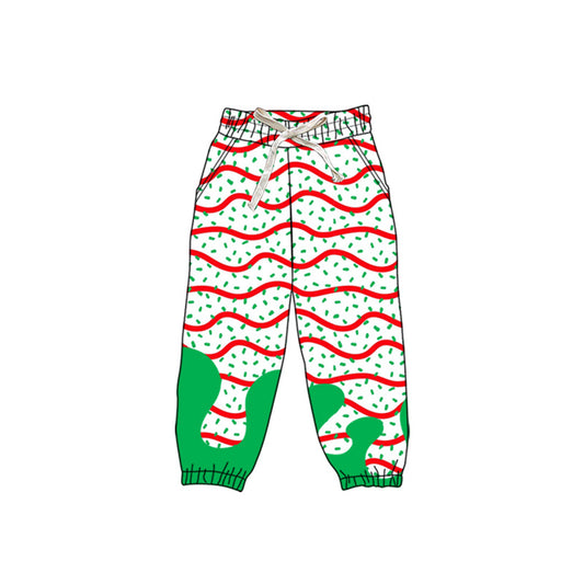 preorder P0824 yoga Christmas green dot red striped adult women pants