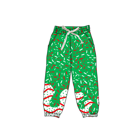 preorder P0825 yoga Christmas green dot red striped adult women pants