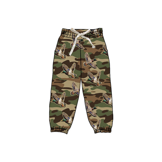 preorder P0836 yoga hunting camo mallard duck girls pants