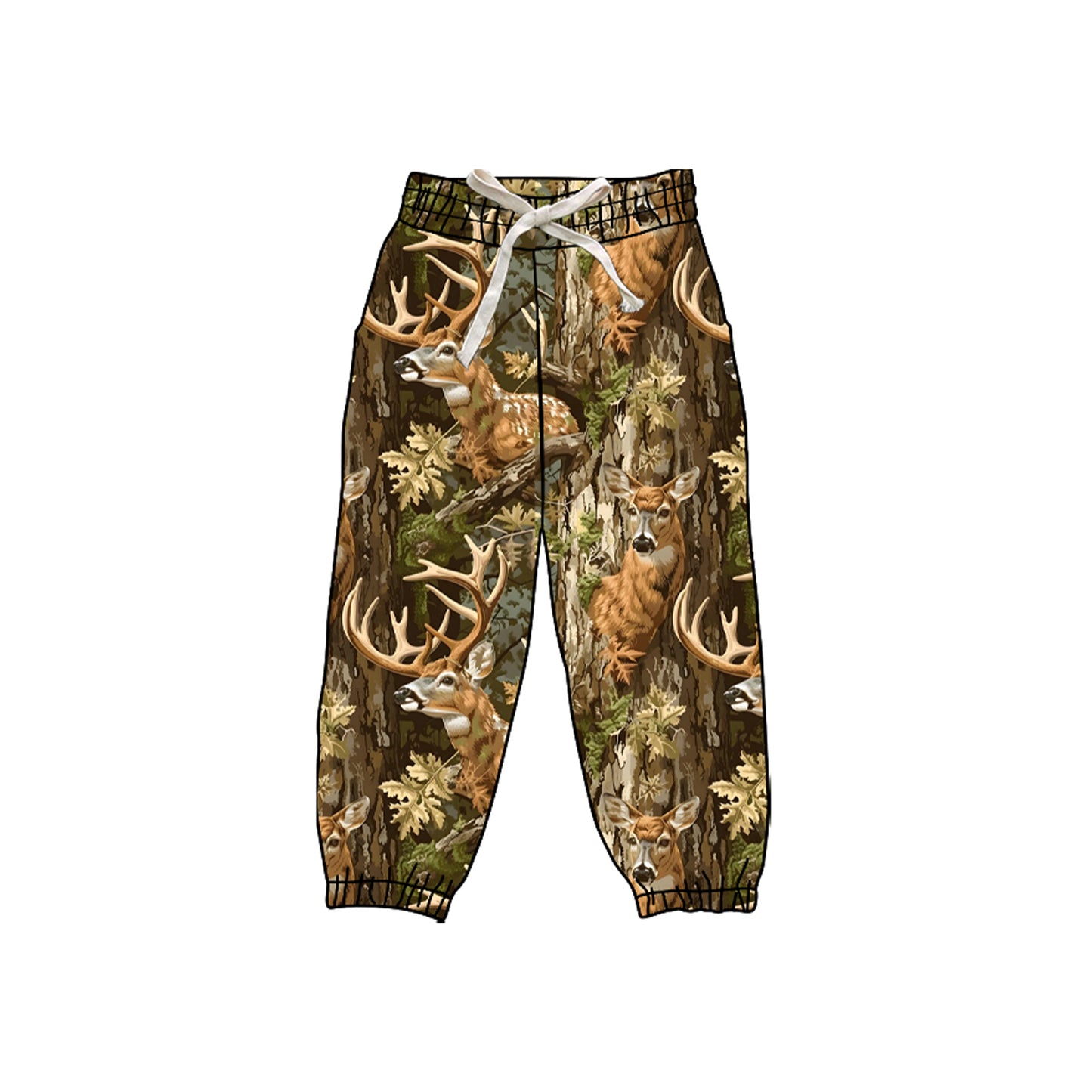 preorder P08340 hunting deer branch girls pants