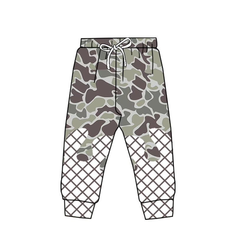 preorder P0864 hunting camo checkered boys pants