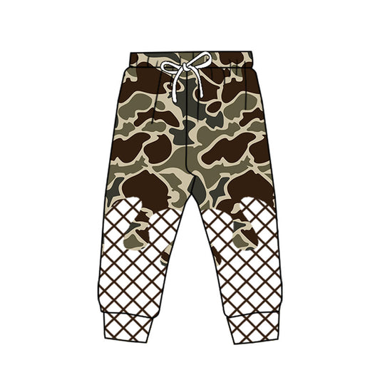 preorder P0866 hunting camo checkered boys pants