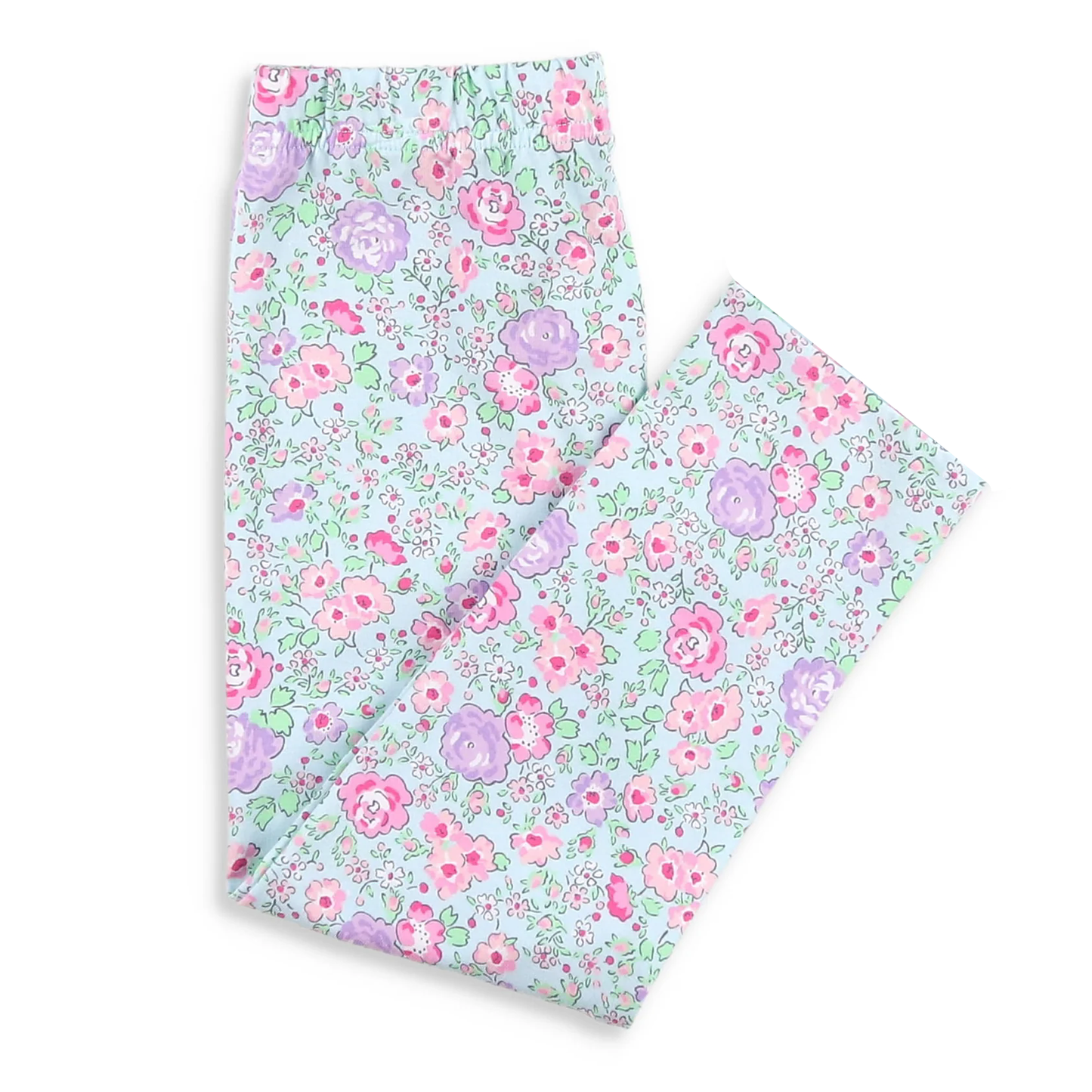 preorder P0872 colorful flowers floral blue girls pants