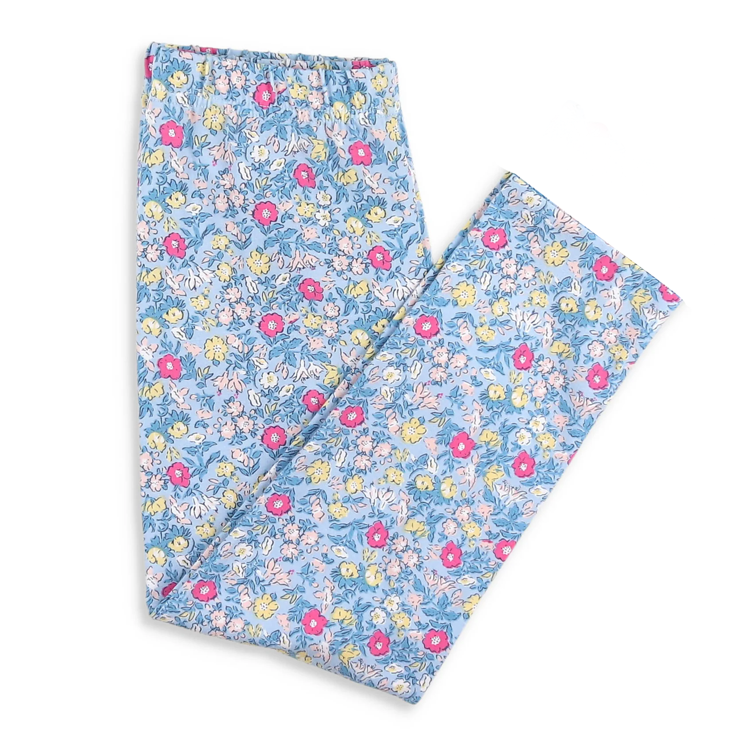 preorder P0873 colorful flowers floral blue girls pants