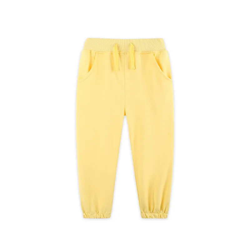 preorder P0879 solid color yellow girls pants