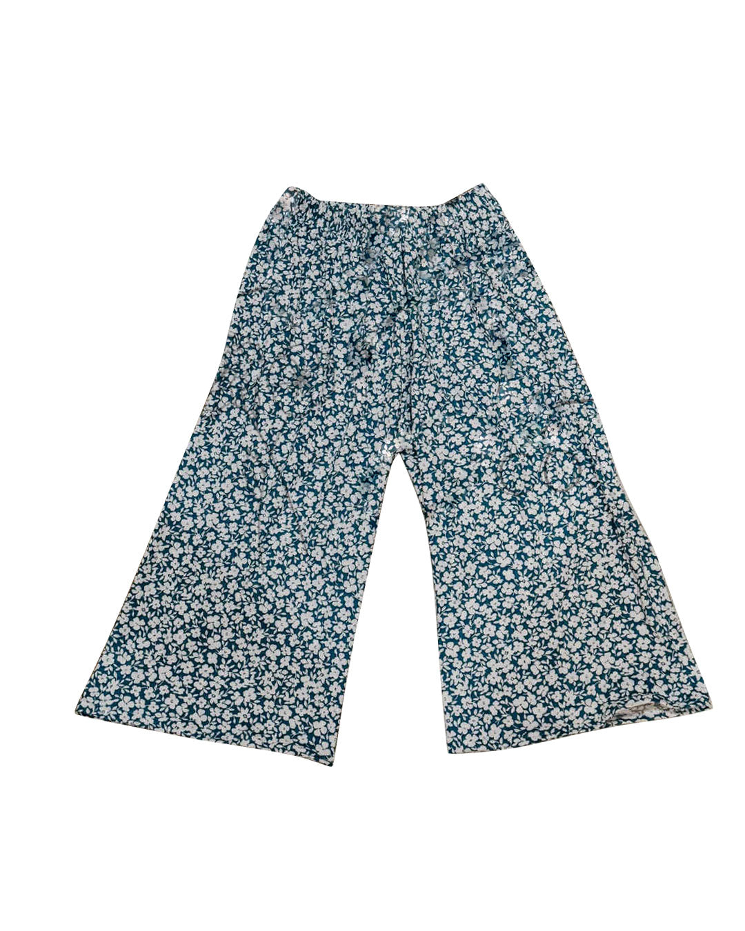 preorder P0910 flowers floral blue girls pants