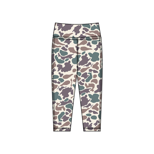 preorder P0911 yoga camo girls pants