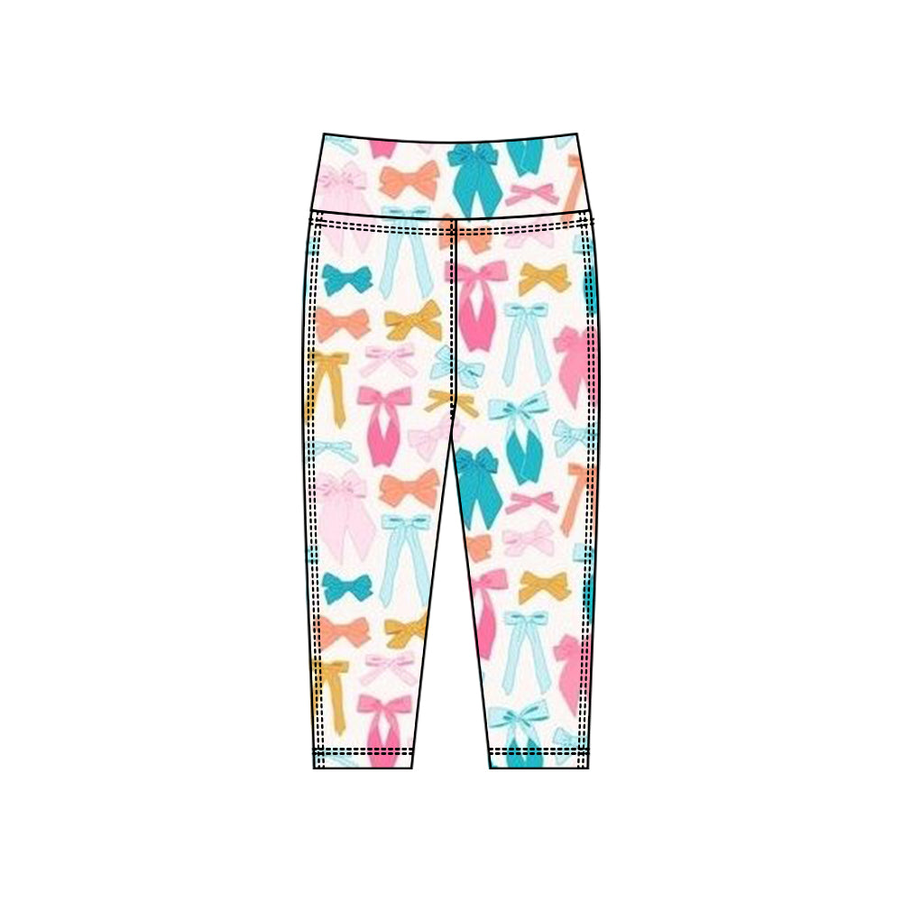 preorder P0918 yoga colorful bows girls pants