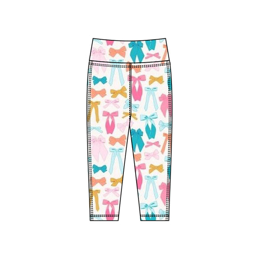 preorder P0918 yoga colorful bows girls pants