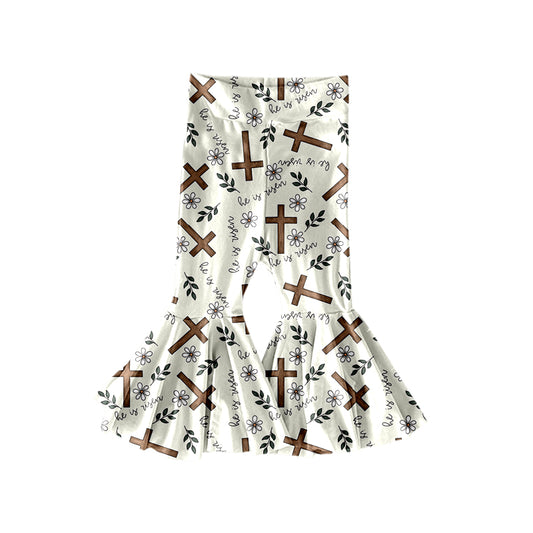 preorder P0948 Easter cross flowers girls pants