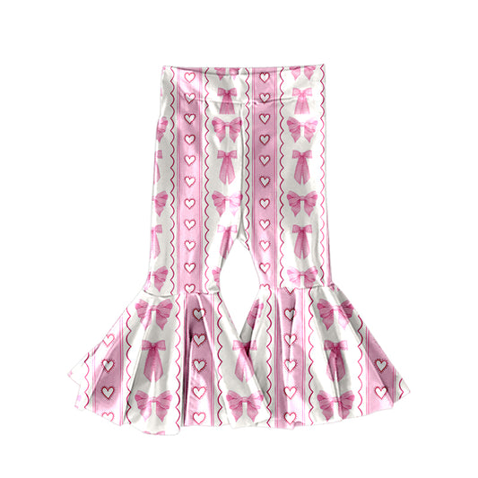 preorder P1006 Valentine's Day Heart Bows Pink Girls Pants