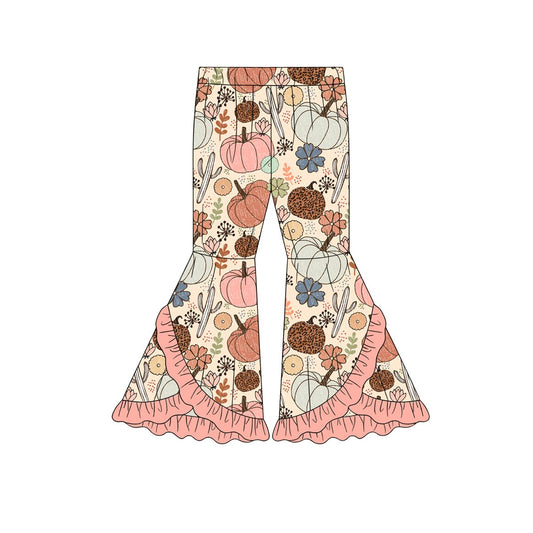 preorder P1046 Pumpkin Cactus Girls Ruffles Pants