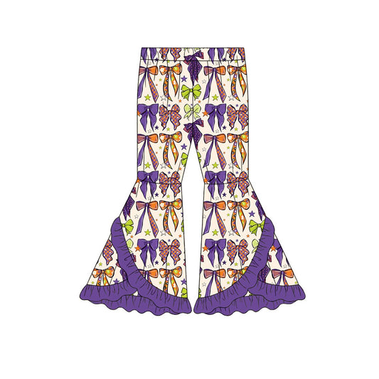 preorder P1047 Halloween Bows Girls Ruffles Pants