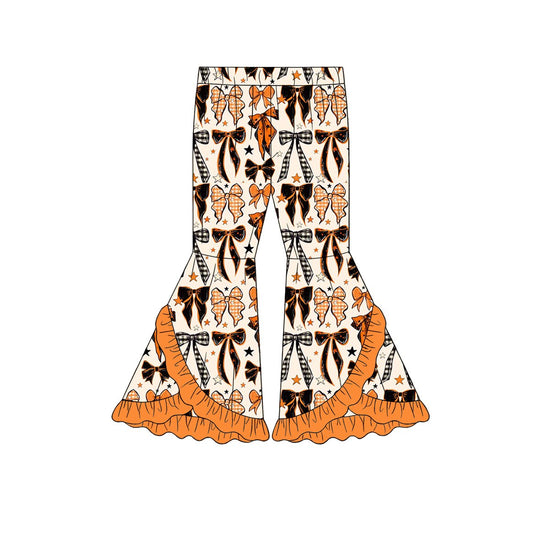 preorder P1048 Halloween Bows Girls Ruffles Pants