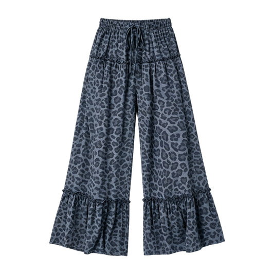 preorder P1052 Grey Leopard Girls Pants