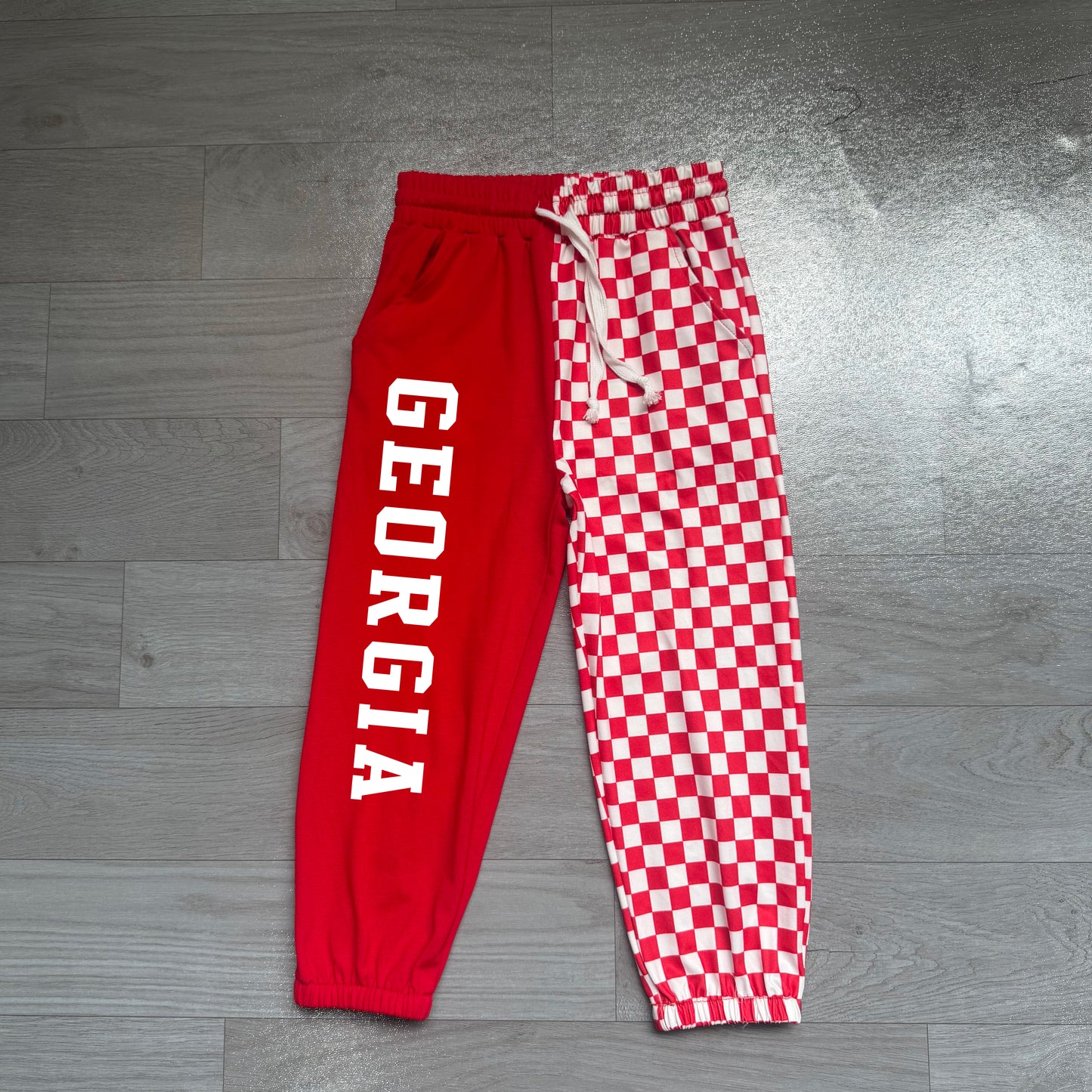 preorder Samples P1063 GEORGIA Red Checkered Boys Pants