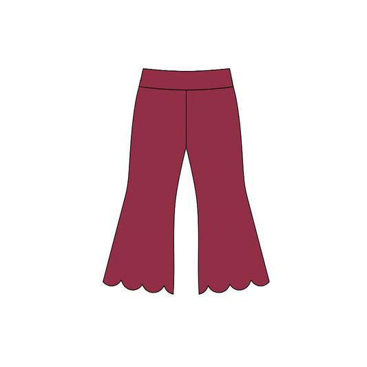 preorder P1079 Scallop Red Girls Pants