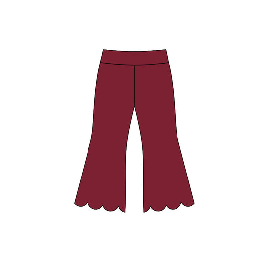 preorder P1082 Scallop Maroon Girls Pants