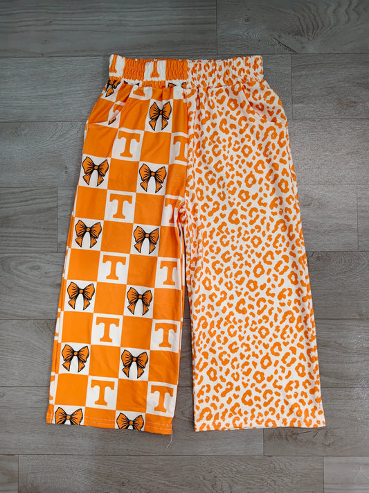preorder Samples P1121 Tennessee Bows Leopard Girls Pants