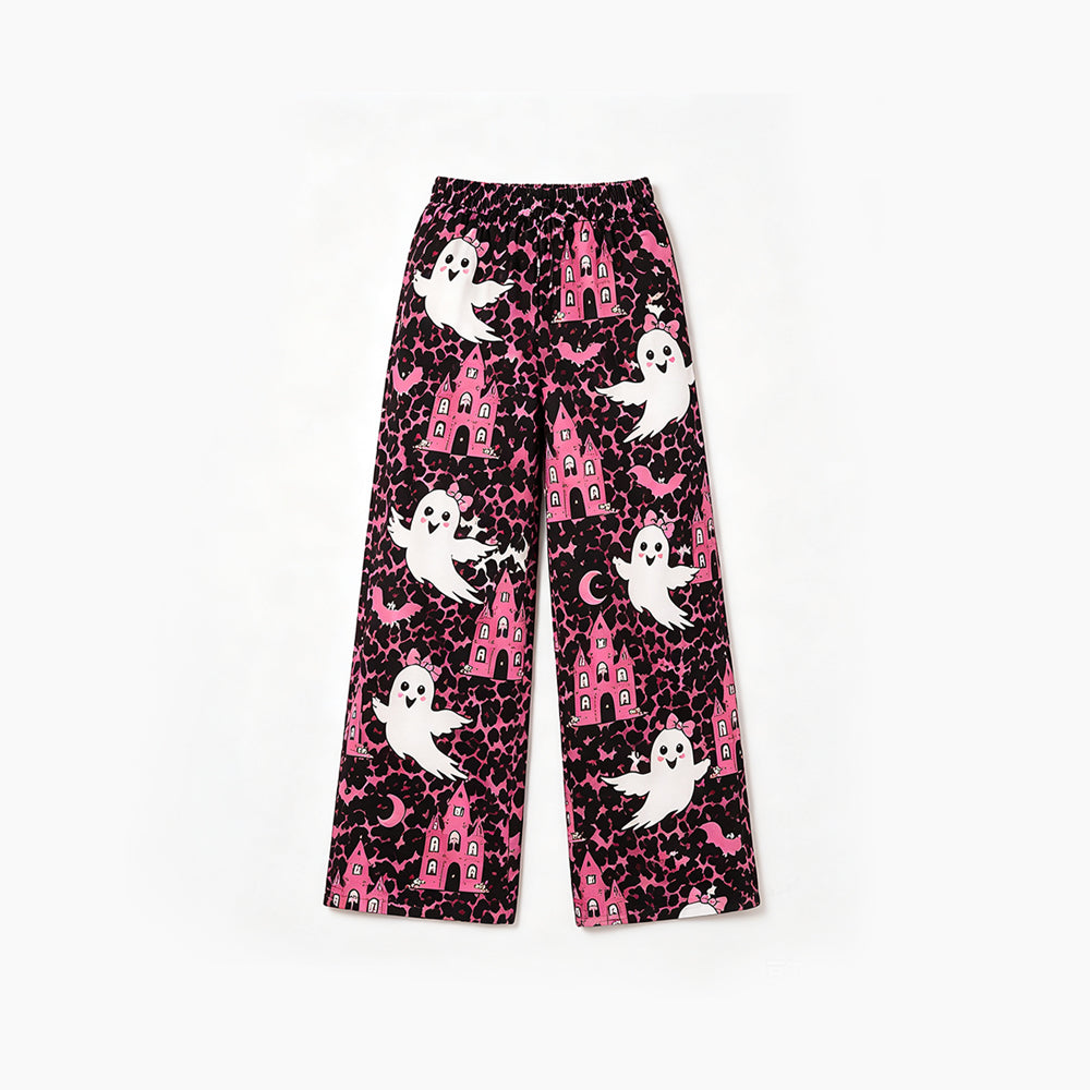 preorder P0134 Halloween Leopard Bat Girls Pants