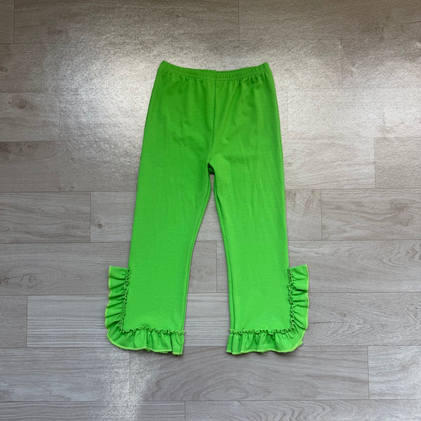 preorder Samples P1165 Green Ruffles Girls Pants