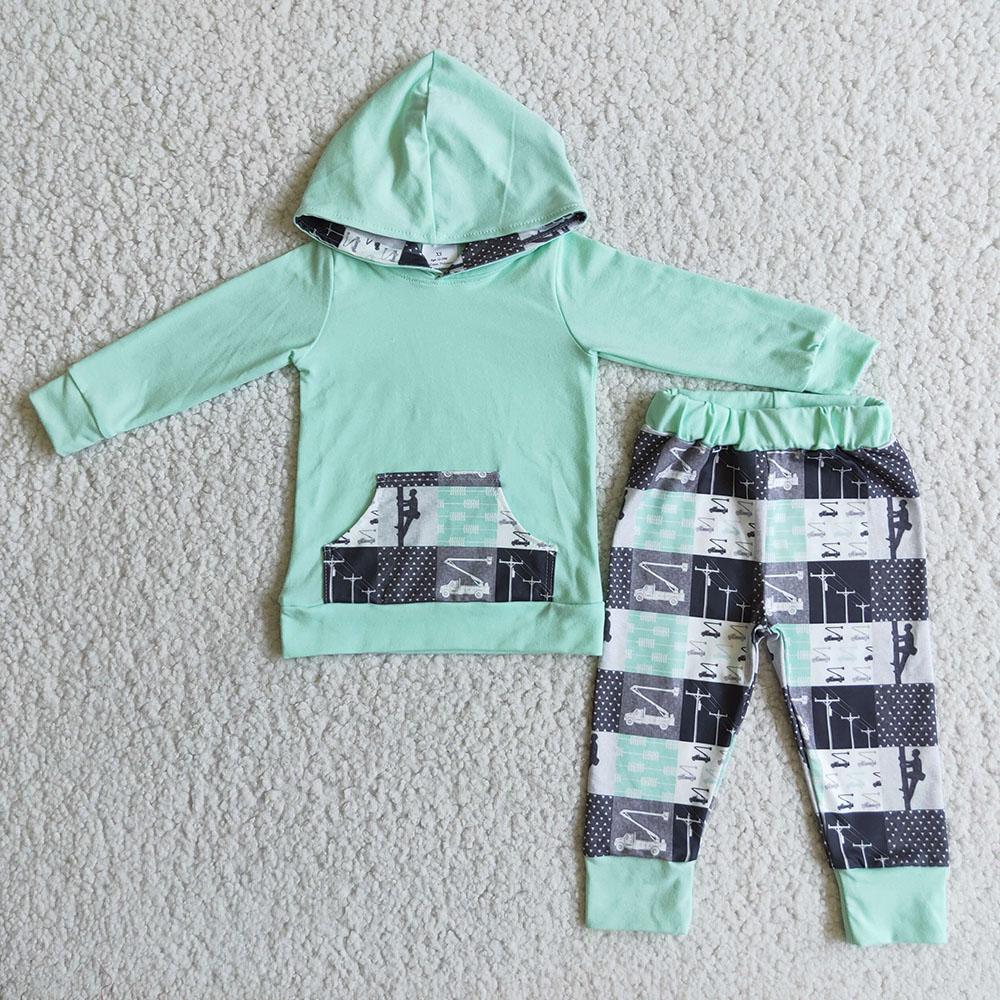 6 C8-4 Boys New Arrival Lineman Design Casual Hoodie Outfits