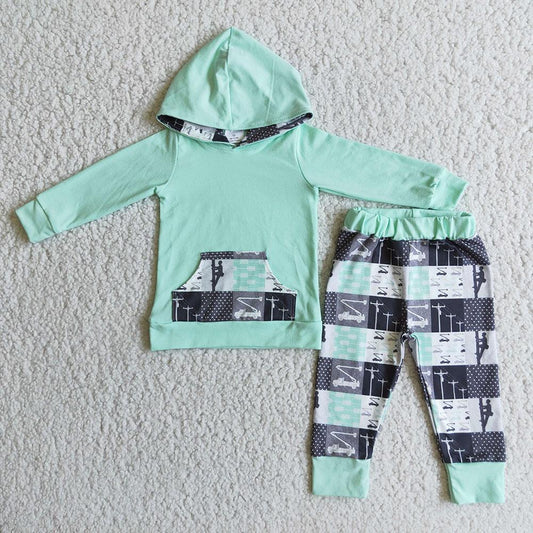 6 C8-4 Boys New Arrival Lineman Design Casual Hoodie Outfits