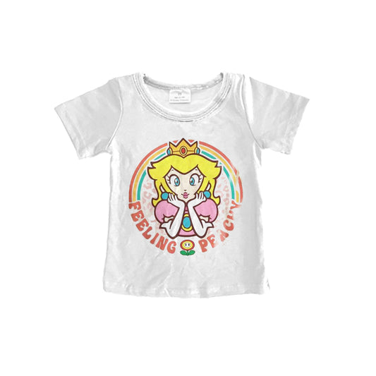 custom Princess White Short Sleeve Girls T-shirt