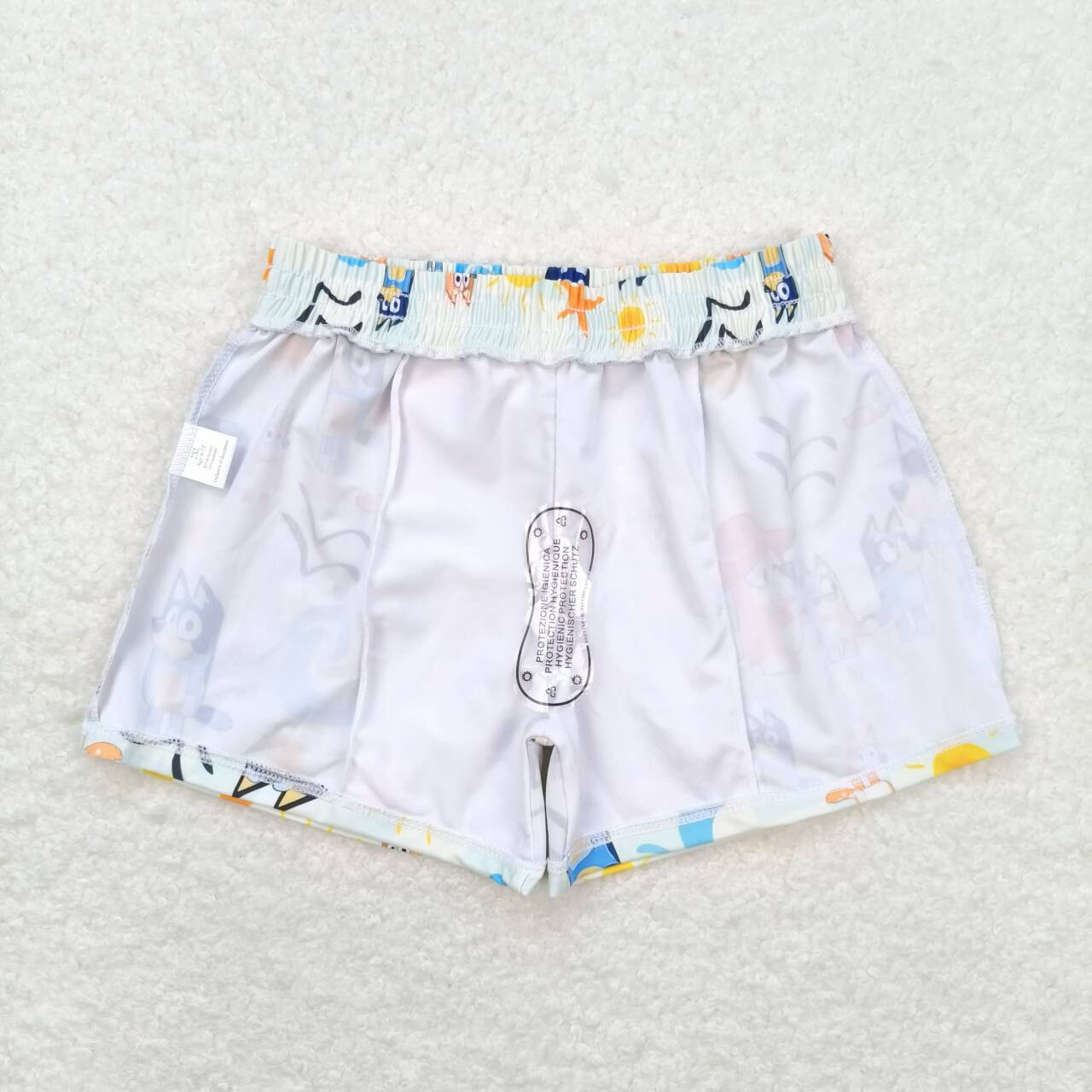 S0362 cartoon blue dog boys swimming trunk