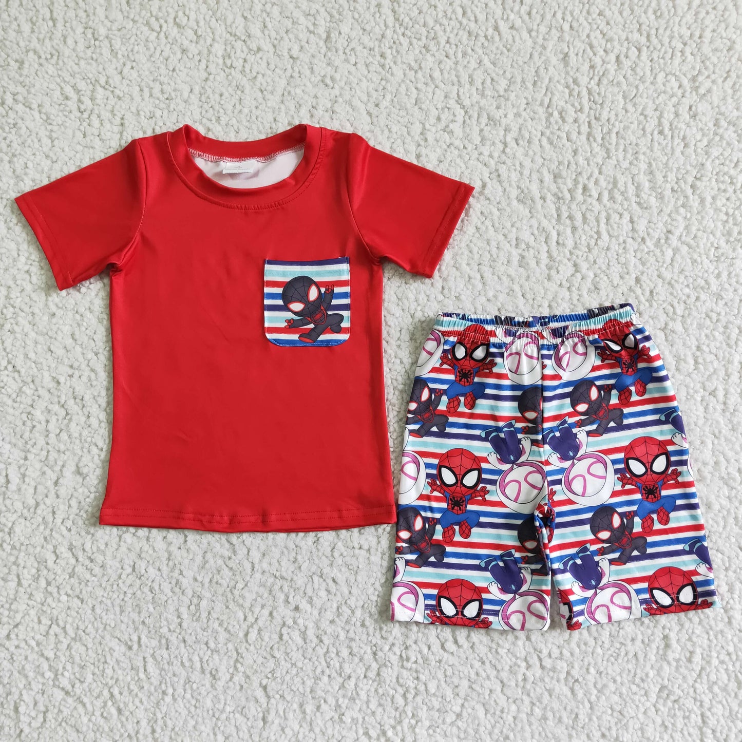 BSSO0062 Cartoon Red Shorts Boys Outfits