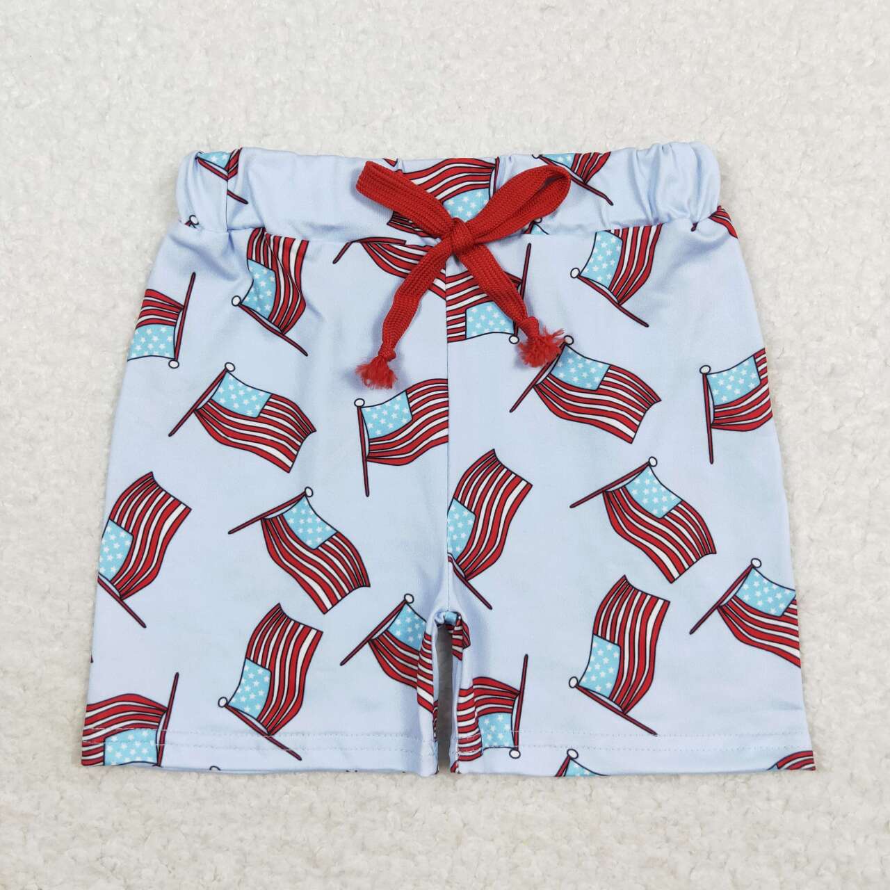 SS0174 July 4th Flag Blue Boys Shorts