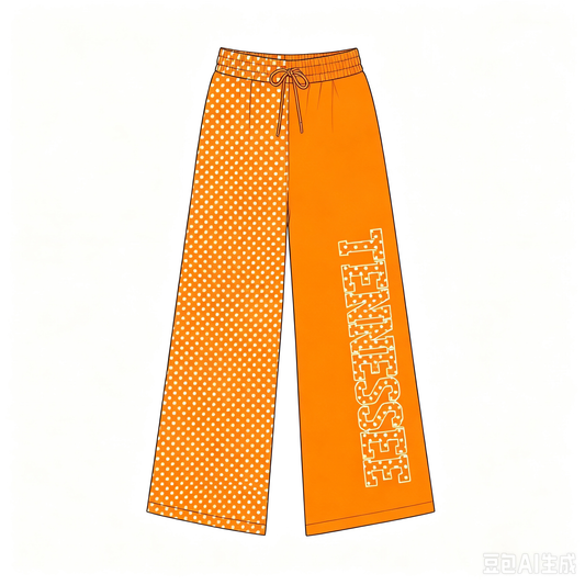 Custom Moq 5 TENNESSEE Dot Orange Adult Women Pants
