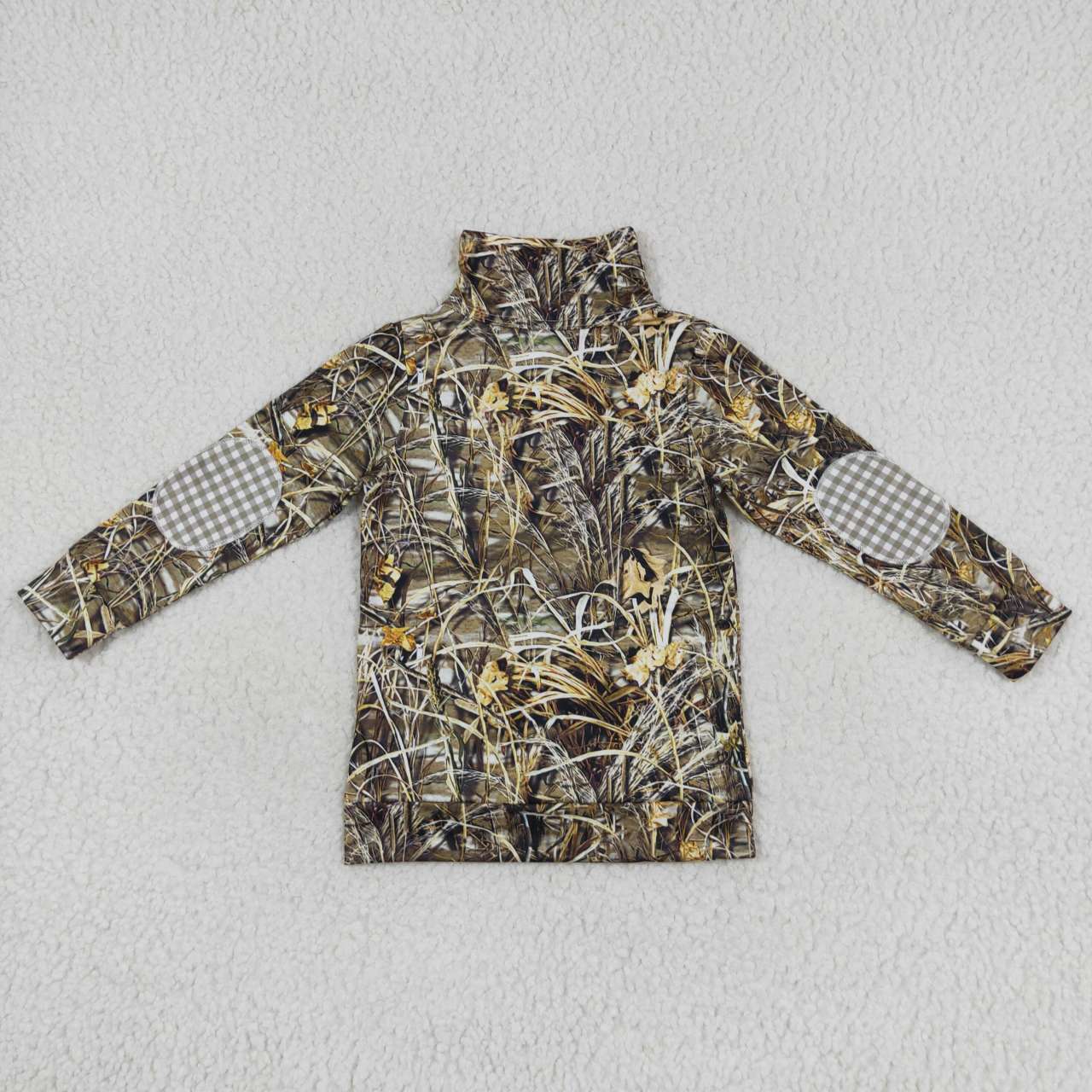 BT0332 Hunt camo tree branch duck long sleeve boys top